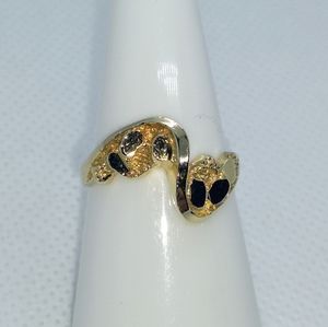 14K Nugget Chevron Ring